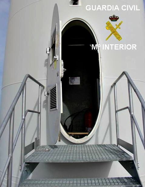 Uno de los aerogeneradores donde se produjo los robos | Guardia Civil