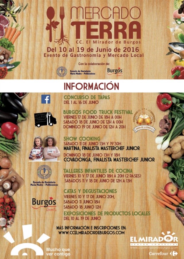 Cartel con las actividades del evento