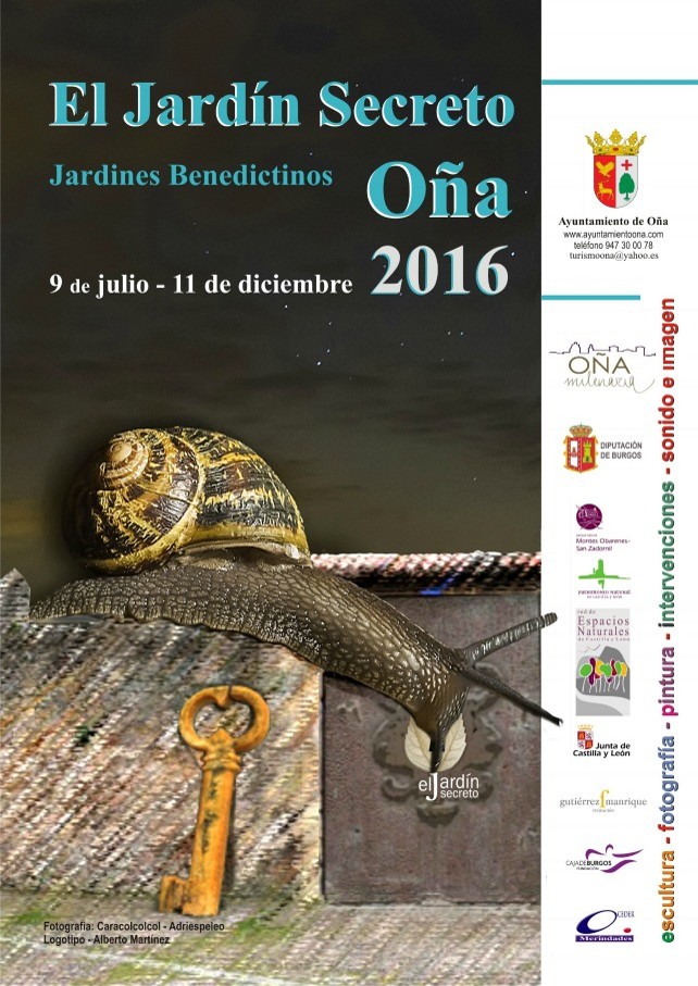 Cartel del JArdín Secreto de Oña