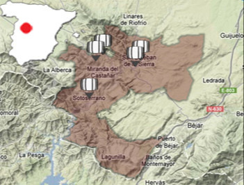 Mapa Sierra de Salamanca