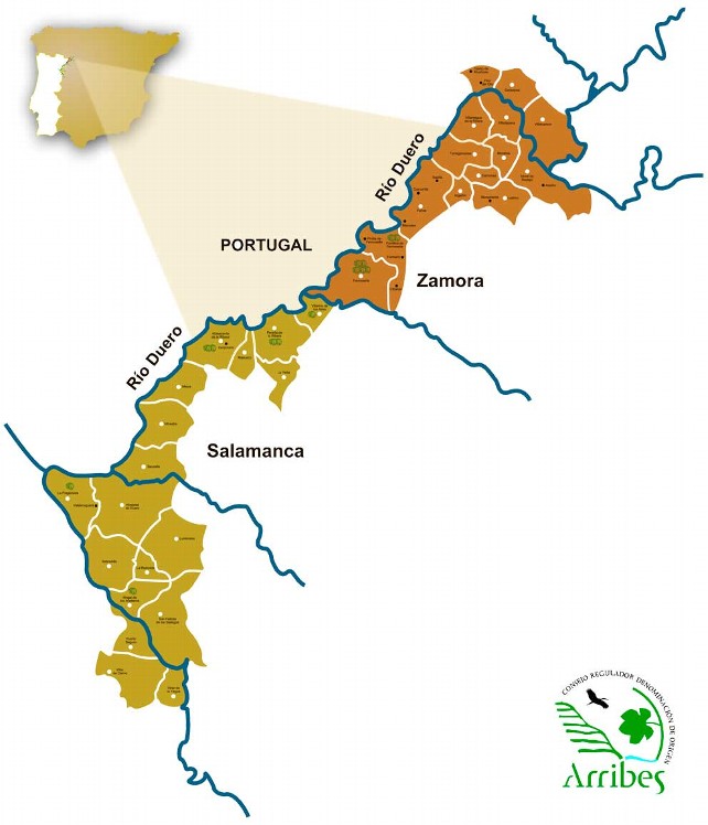Mapa D.O. Arribes