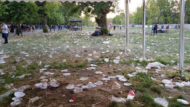 Fotogafía de ayer a las 21.30 horas.