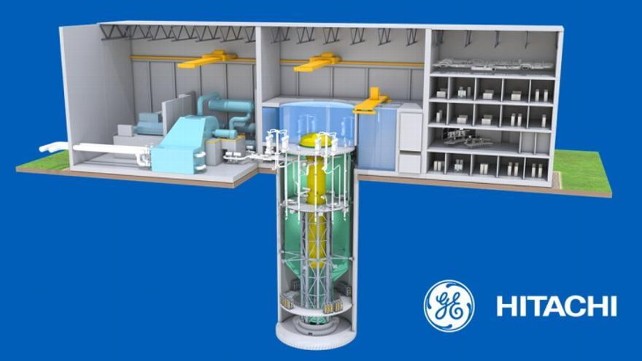  Ilustración del prototipo de reactor SMR BWRX 300 en Ontario (Canadá). Hitachi 