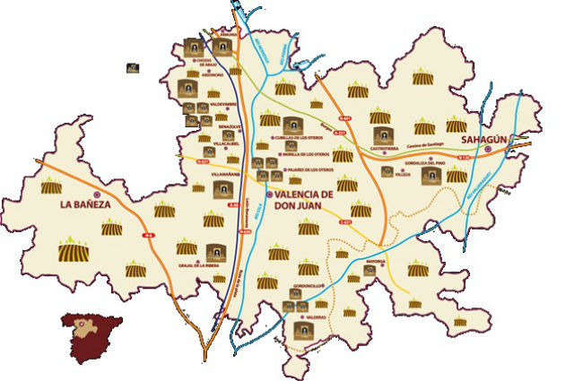 Mapa D.O Tierra de León